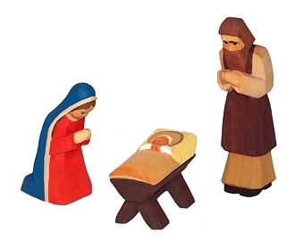 Figuren-Set: Maria, Josef, Christkind (Typ 1)