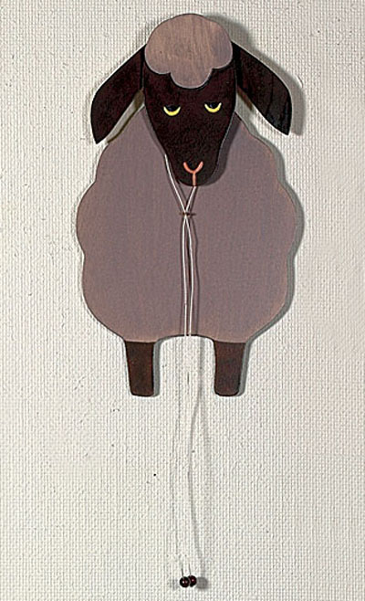Hampel-Schaf, dunkel, 35 cm