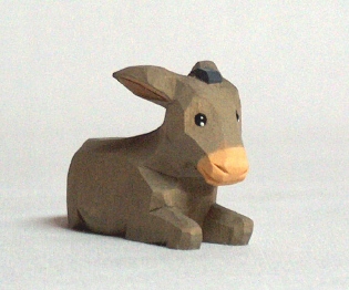 Donkey, small, lying, 3 cm (Type 1)