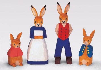 set: Easter bunny family, small, 5,5 cm* - 10 cm