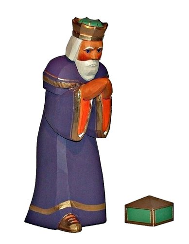 König, violett, 22,5 cm, mit Geschenk (Typ 2)