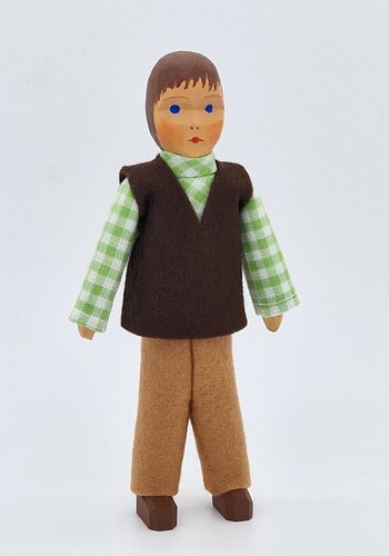 Doll's house, father, brown vest