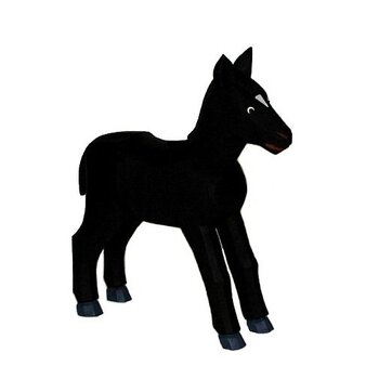 Fohlen, schwarz 17 cm (Typ 2)