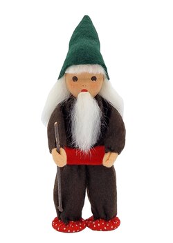 Wichtel, braun, 13 cm