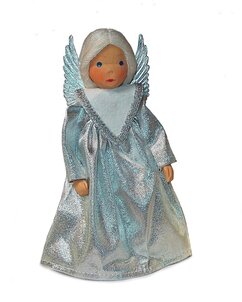 Brokat-Engel, Silber, 17 cm (Auslaufartikel)